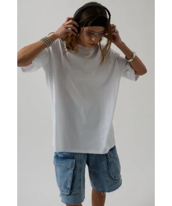 Etek Ucu Baskili Tshirt