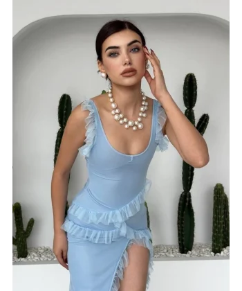 Felix Yırtmaçlı idi Tül Elbise