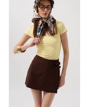 Fiyonk Detay Mini Etek