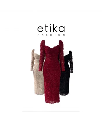 Folers Çiçek Desenli Elbise