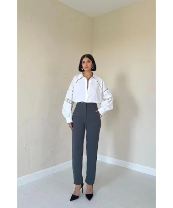 Füme Pensli Ve Dar Paça Pantolon