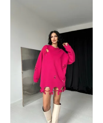 Fuşya azer Kesim Bluz