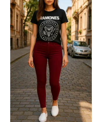 Gabardin Kumaş Yüksek Bel Pantolon 90cm Bel 38cm