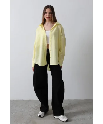 Geniş anşet Detaylı Gömlek  arı