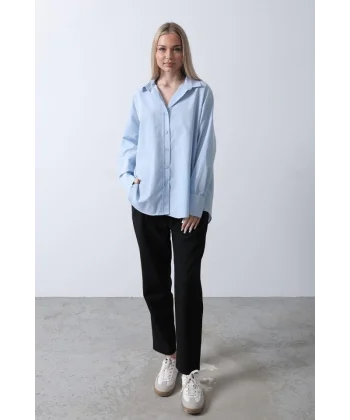 Geniş anşet Detaylı Gömlek  Bebe avisi