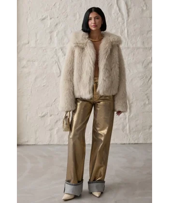 Gold Altın Varaklı Jeans Pantolon