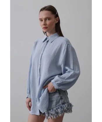 Gömlek - Bebe Mavisi