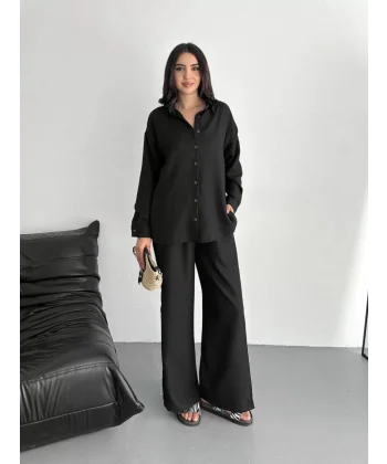 Gömlek Pantolon ikili Takım - Siyah
