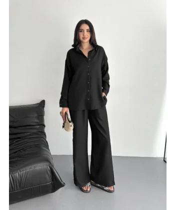 Gömlek Pantolon Ikili Takım - Siyah