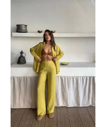 GÖMLEK-PANTOLON TAKIM CUPRA KUMAŞ - Yağ Yeşili