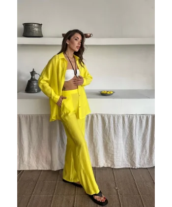 GÖMLEK - PANTOLON TAKIM - Sarı