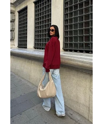 Gümüş Taşlı Sweatshirt 8052