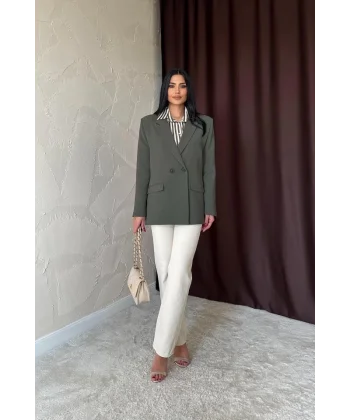 Haki Blazer Ceket