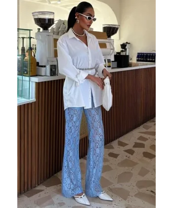 İçi Astarlı Dantel Pantolon 0081