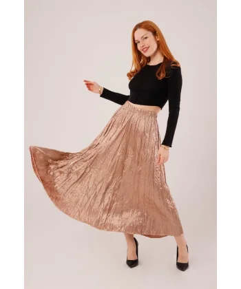 idi Boy Pileli aten Bronz Etek