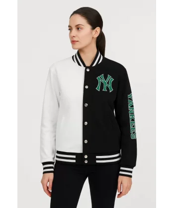 İki İplik Nakış İşlemeli Kolej Çeket  - Siyah