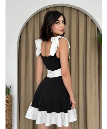 iron Omuz Fiyonklu Elbise