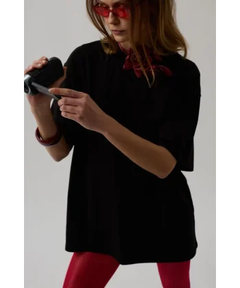 ırt Baskılı Oversize Thirt