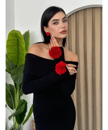 ivora Gül Detay Elbise