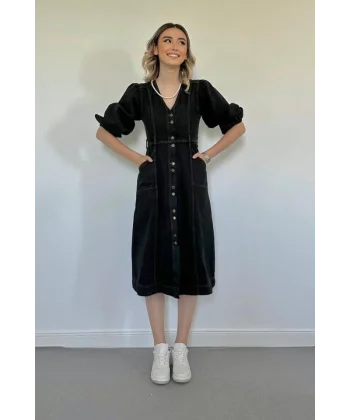 iyah Balon Kol Kot Elbise