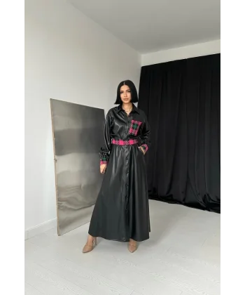 iyah Garnili Etekli Deri Takım