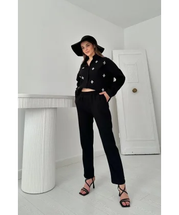 iyah Gömleği Taşlı Fitilli Takım