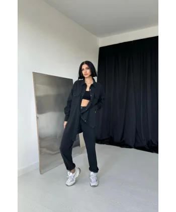 iyah Gömlek Ve Çıtçıtlı Pantolon Takım