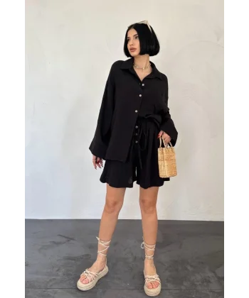 iyah Gömlek Ve üslin Şort Takım