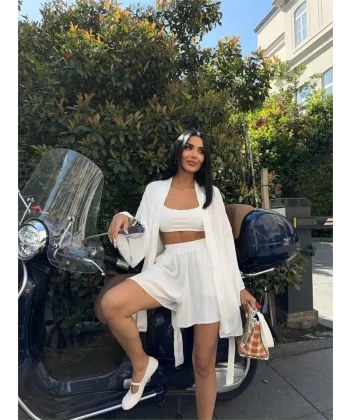 JAKARI KİONO  ŞORT TAKI  Beyaz