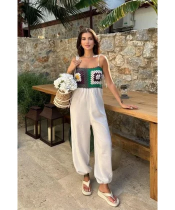 Jasmin Süzüneli Keten Tulum 1280-08