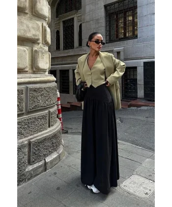 Josie Büzgülü Uzun Etek 4039