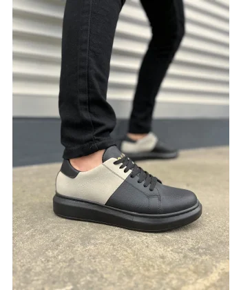 JY151 Boost Bağcıklı Cilt Süet Erkek Günlük Sneaker Ayakkabı CSST - Siyah/Gri