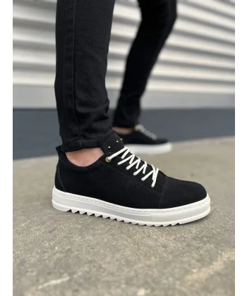 JY152 Cool Bağcıklı Süet Erkek Günlük Spor Klasik Ayakkabı SBT - Siyah