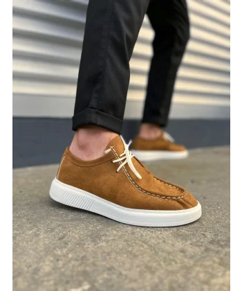 JY170 Tornado Bağcıklı Süet Erkek Günlük Spor Klasik Ayakkabı SBT - Taba