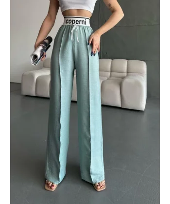 Kadın Aerobin Kumsş Yüksek Bel Bol Kesim Gipeli Pantolon