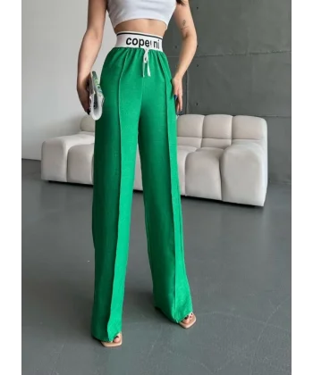 Kadın Aerobin Kumsş Yüksek Bel Bol Kesim Gipeli Pantolon