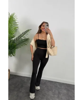 Kadın Amazon Kumaş çımalı Tayt