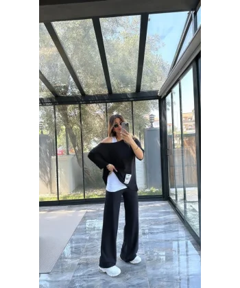 Kadın Asimetrik Kesim Arma Detay Atlet Dahil üçlü Takım