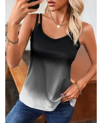 Kadın Askılı Yuvarlak Yaka Süprem Bluz