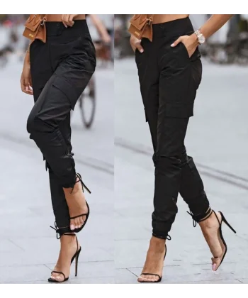 Kadın Bel Detaylı Efsane Kargo Pantolon