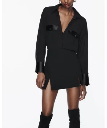 Kadın Cep Ve anşet Detay Fırsat ürün Gömlek