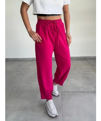 Kadın Dalgıç Krep Full Likralı Paçası Pens Detay Pantolon