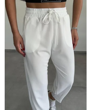 Kadın Dalgıç Krep Full Likralı Paçası Pens Detay Pantolon