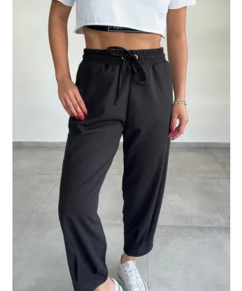 Kadın Dalgıç Krep Full Likralı Paçası Pens Detay Pantolon