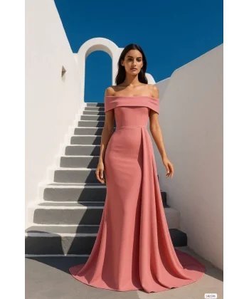 Kadın Dalgıç Krep Kumaş Maxi Boy Elbise