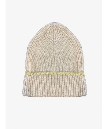 Kadın Dokuma Simli Triko Bere - Bej