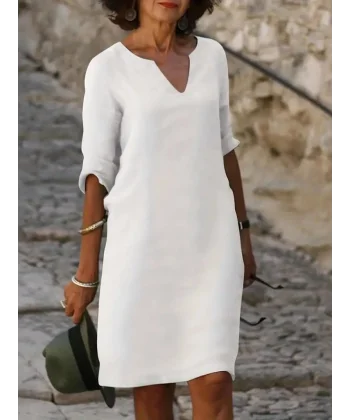 Kadın Fakir Kol V Yaka Aerobin Elbise