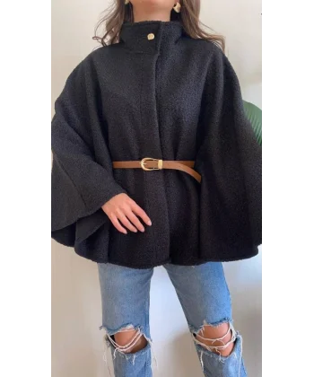 Kadın Hakim Yaka Ispanyol Kol Detay Kemer Dahil Kaban