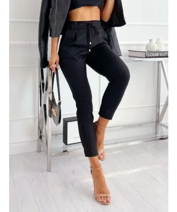 Kadın İki İplik Kumaş Dar Kesim Pantolon