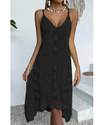 Kadın Ince Askılı Triko Elbise